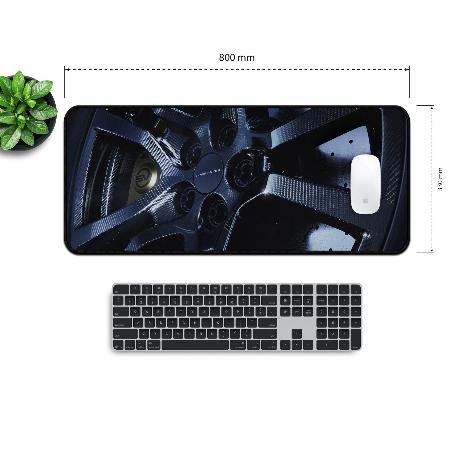 Mouse Pad View with Dimension 2.10