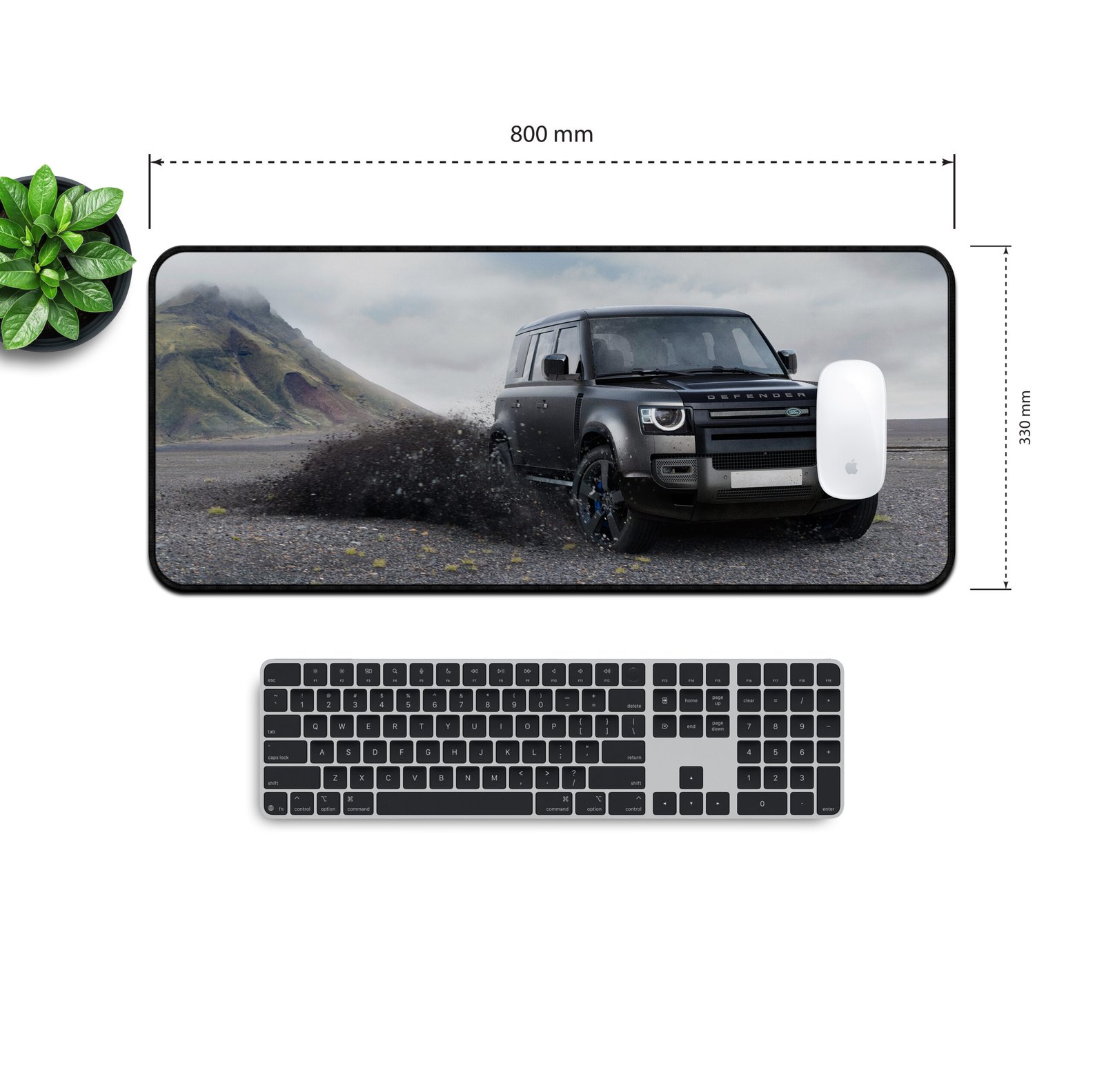 Mouse Pad View with Dimension 2.13